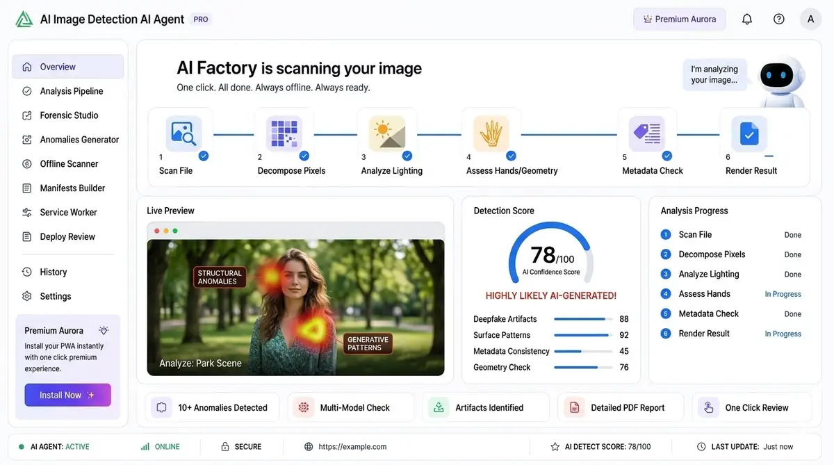 AI Polish learning — example of the AI tool dashboard software